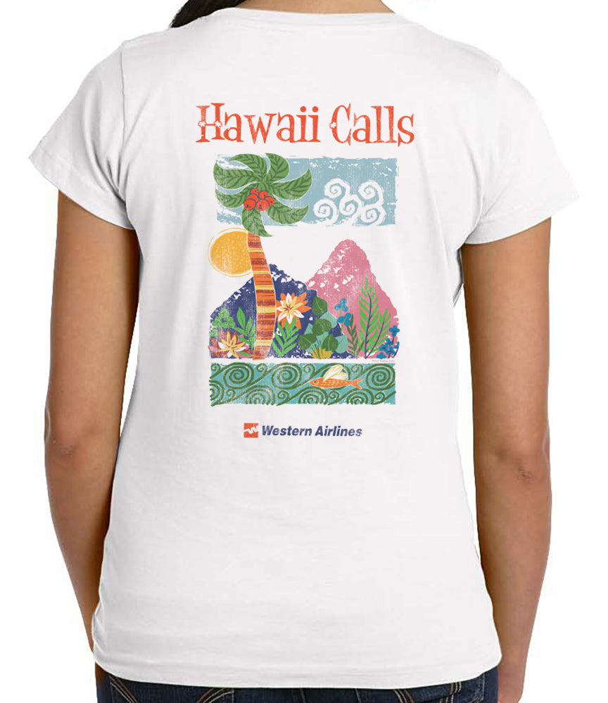 Hawaii Calls Western Airlines Women's T-Shirt