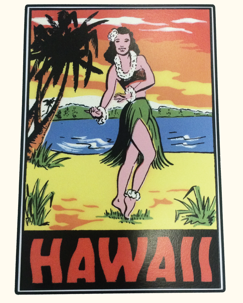 Hawaii Hula Sticker