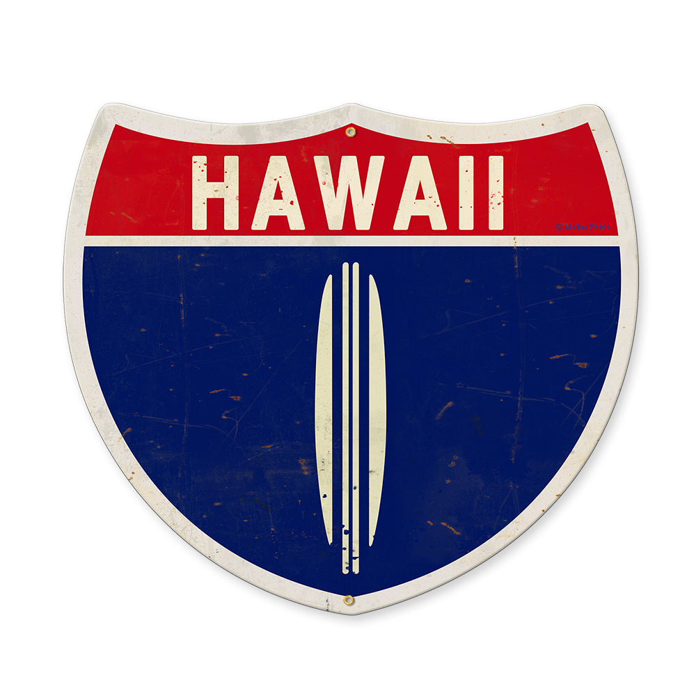 Hawaii Hwy 1 Metal Sign