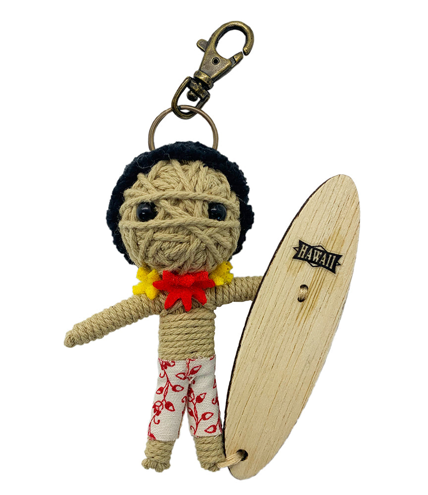 Hawaii Surfer String Doll Keychain