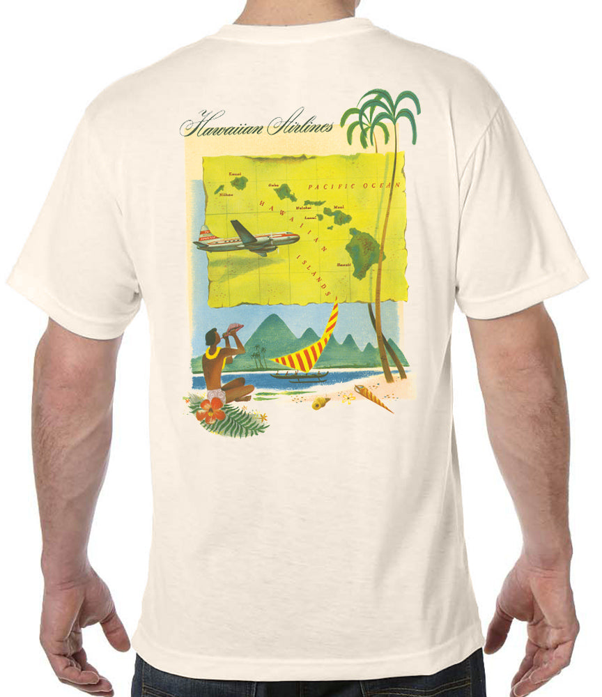 Hawaiian Airlines Vintage Map T-Shirt