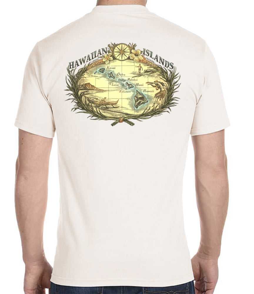 Hawaiian Islands Woodcut T-Shirt
