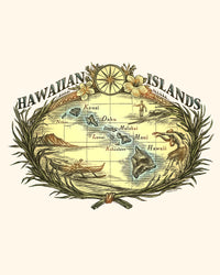 Hawaiian Islands Zip Tote