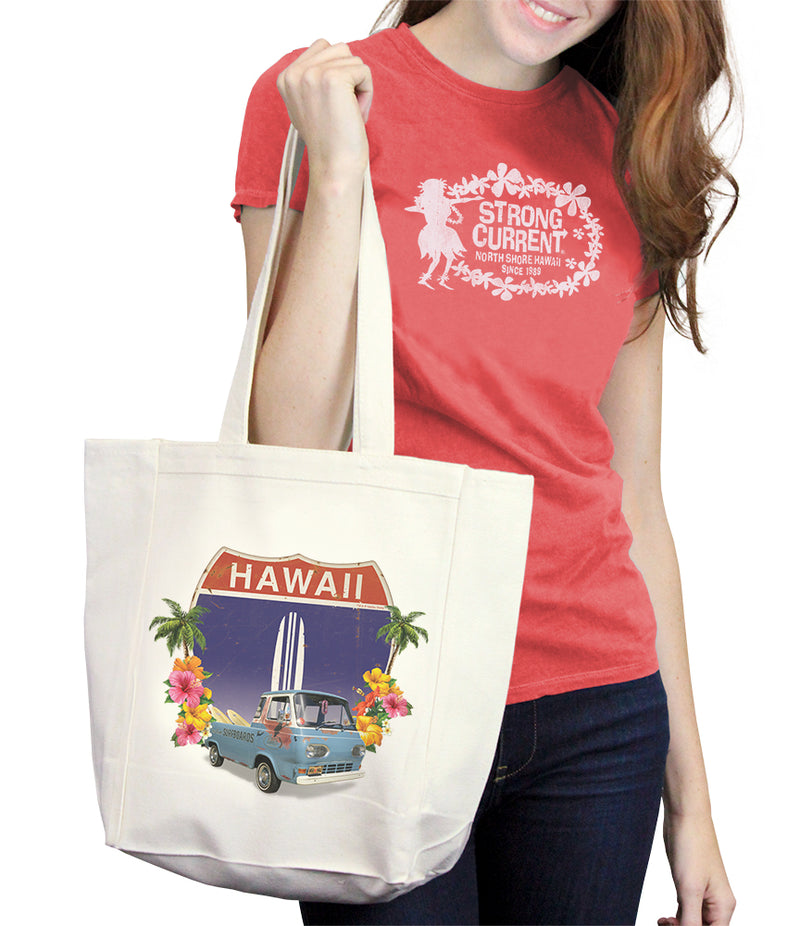 Hawaiii HWY 1 Van Tote Bag