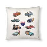 Hi Hwy 1 Cars Throw Pillow Cover