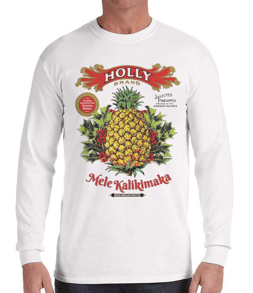 Holly Brand Mele Kalikimaka Pineapple Long Sleeve T-Shirt