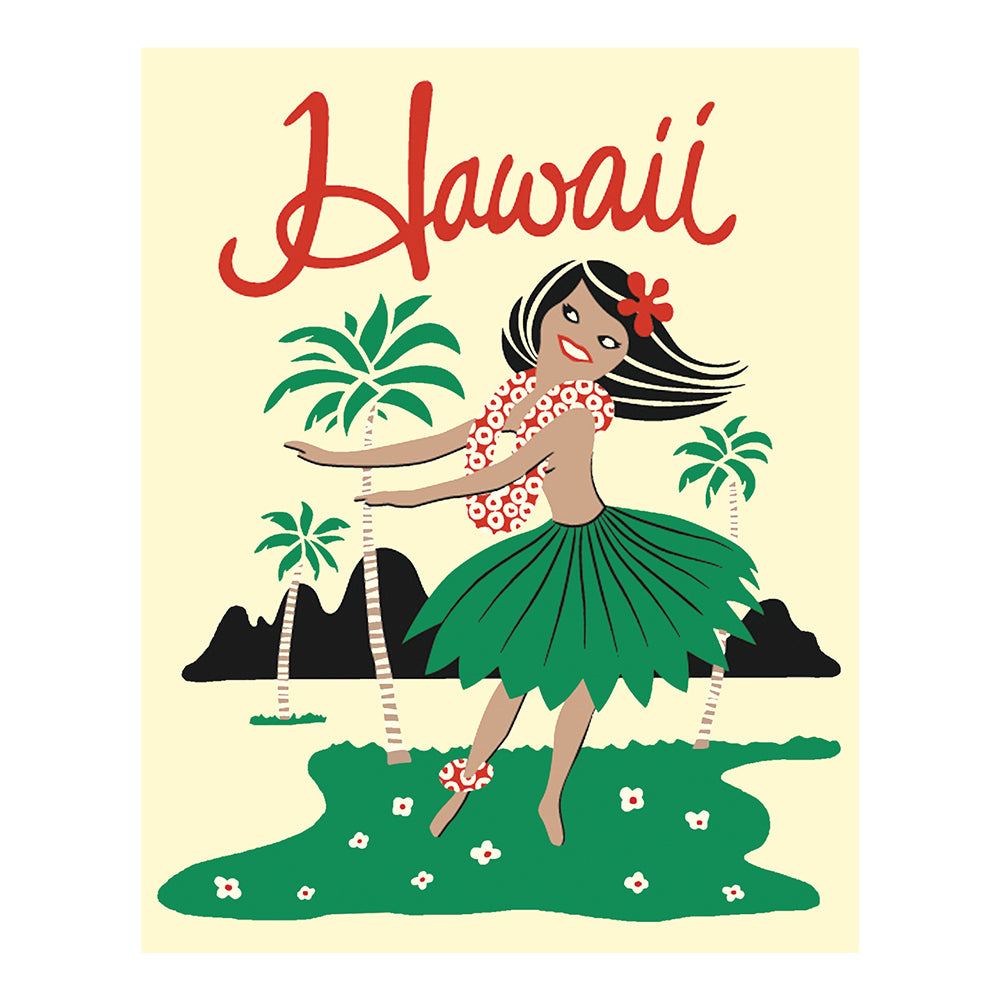 Hawaii Sticker Female Hula Girl Sticker – Malibu Shirts