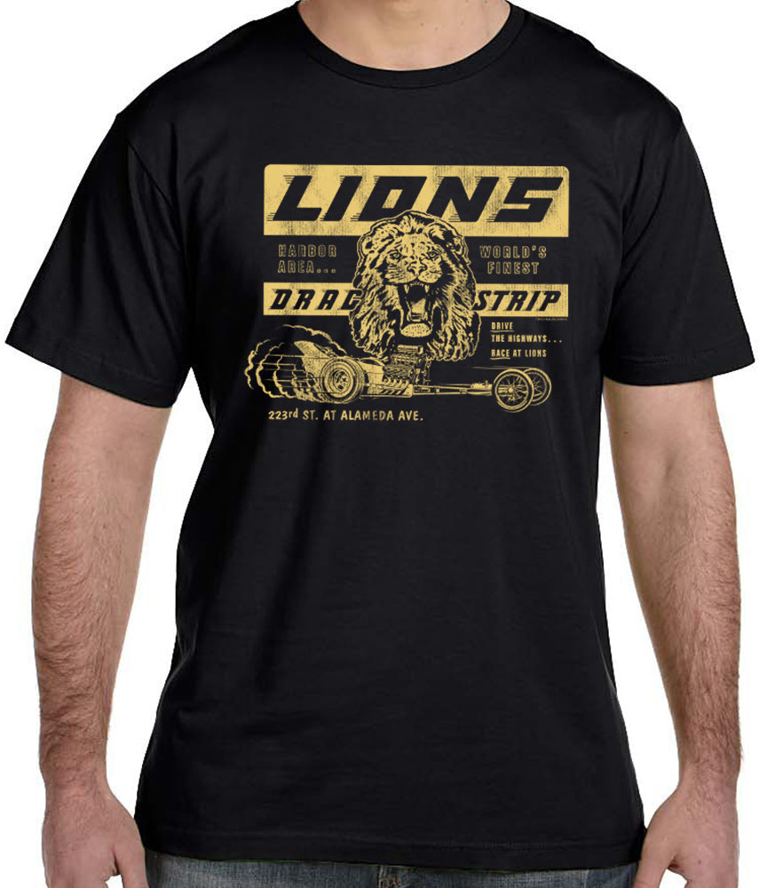 Lions Drag Strip Black T-Shirt