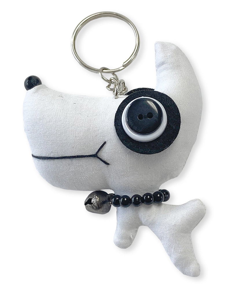 Mahina (Moon) Dog Beach Plush Keychain