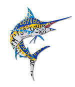 Marlin License Plate Metal Sign