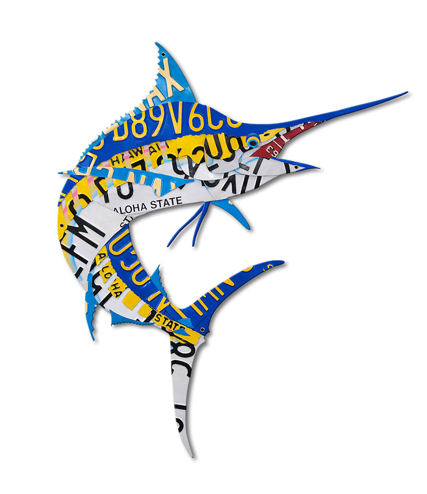 Marlin License Plate Metal Sign