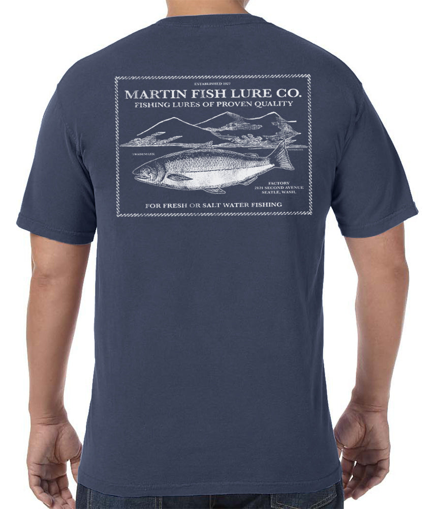 Martin Salmon Lures Vintage Label T-Shirt