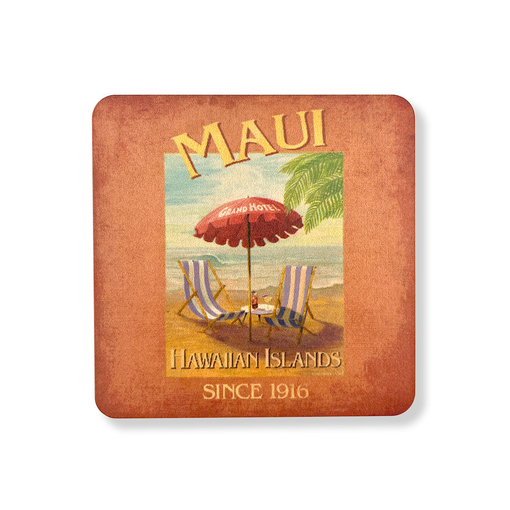 Maui Grand Hotel Wooden Coaster