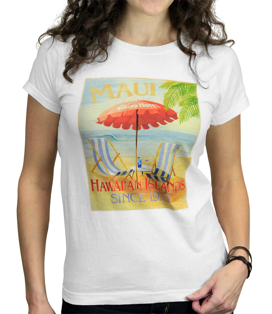 Maui Grand Hotel Women's White T-Shirt