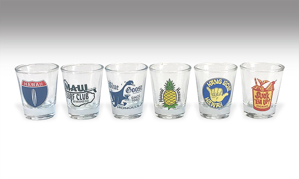Maui & Ohahu Shot Glass Collection
