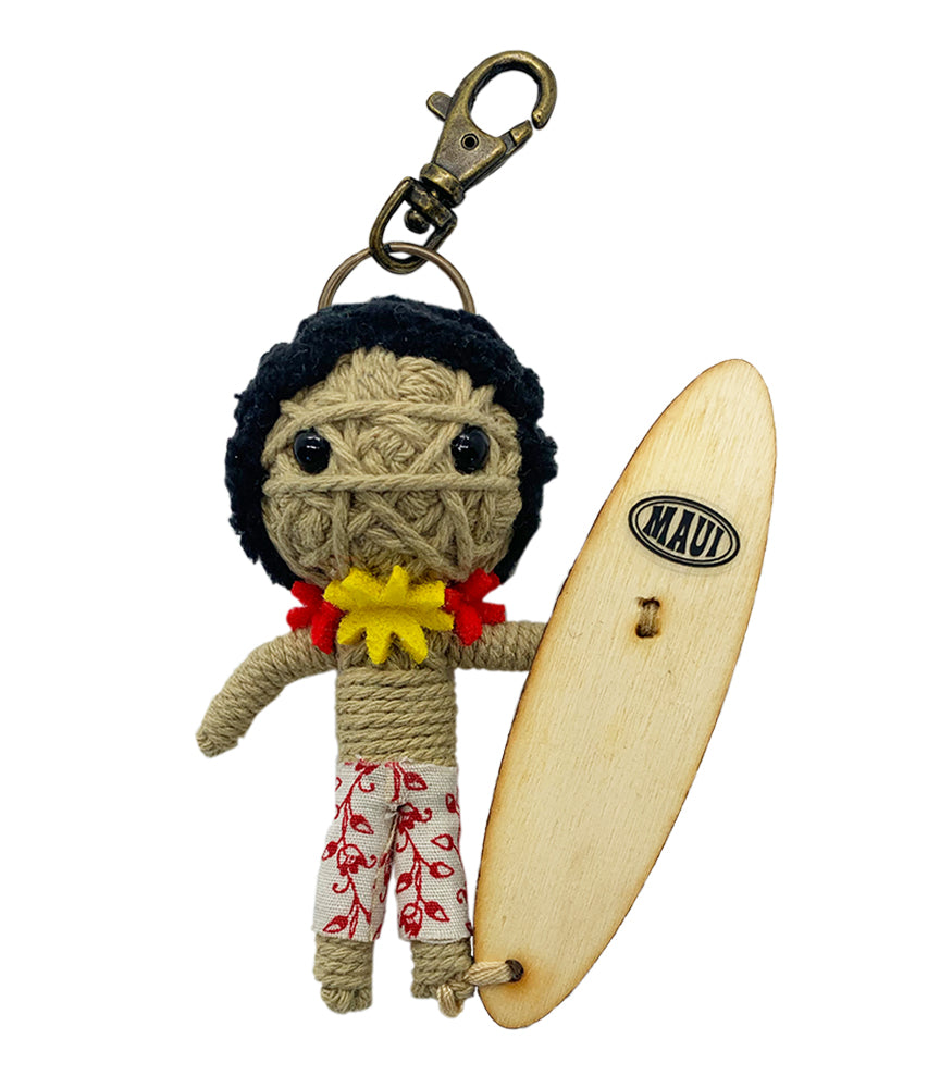 Maui Surfer String Doll Keychain