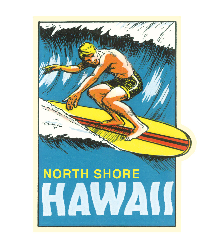 North Shore Surfer Sticker