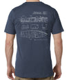 Penn Yan 1938 Runabout Blueprint T-Shirt