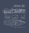 Penn Yan 1938 Runabout Blueprint T-Shirt