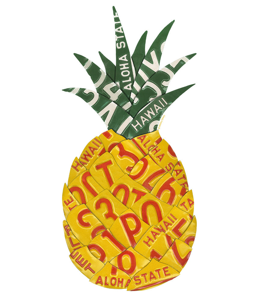 Pineapple License Plate  Men's T-Shirt