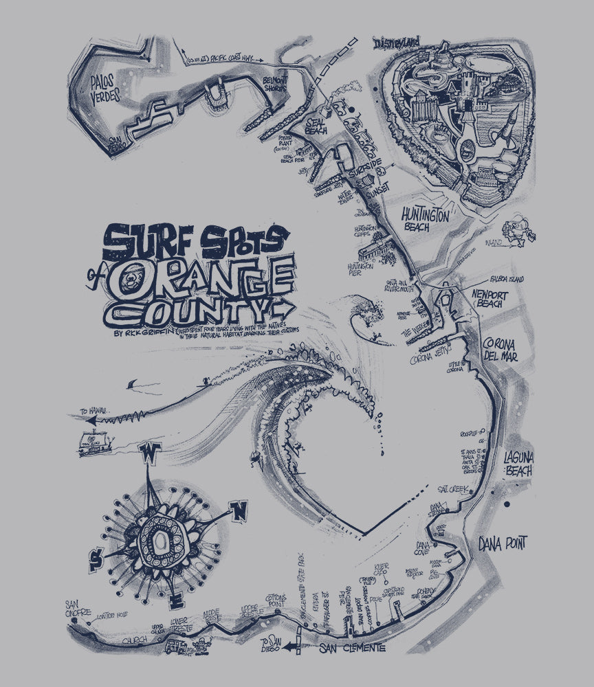 RG Surf Spots of Orange County T-Shirt