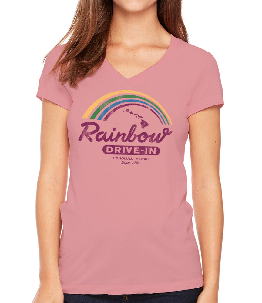 Rainbow Drive-In Retro Islands V-Neck T-Shirt