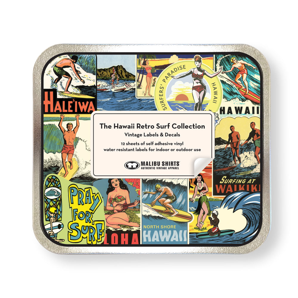 Retro Surf Sticker Tin