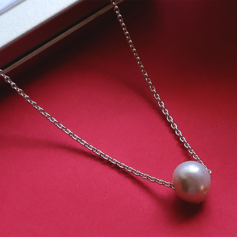 Leialoha 18" White Pearl Sterling Silver Necklace