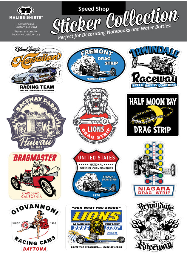 Speed Shop Group Sticker Collection