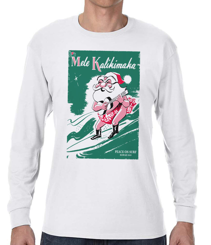 Surfing Santa 49 Long Sleeve T-Shirt