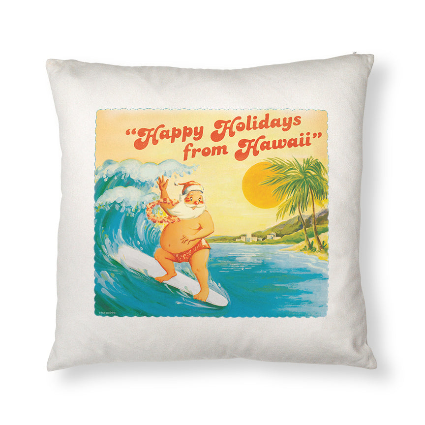 Surfing Santa's Holiday Pillow Case