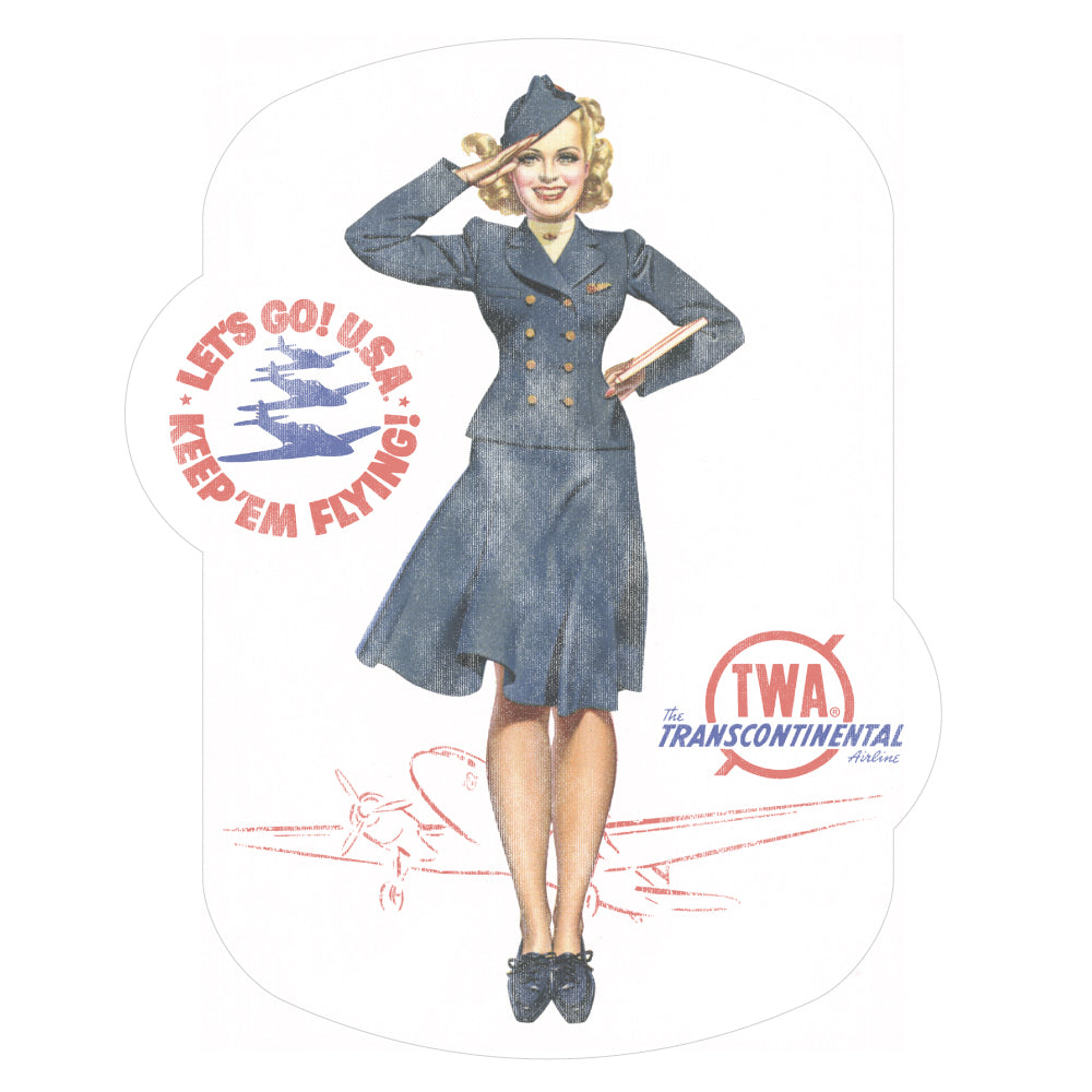 TWA Pin Up Sticker