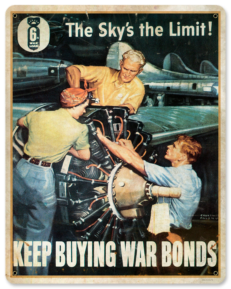 War Bonds Metal Sign